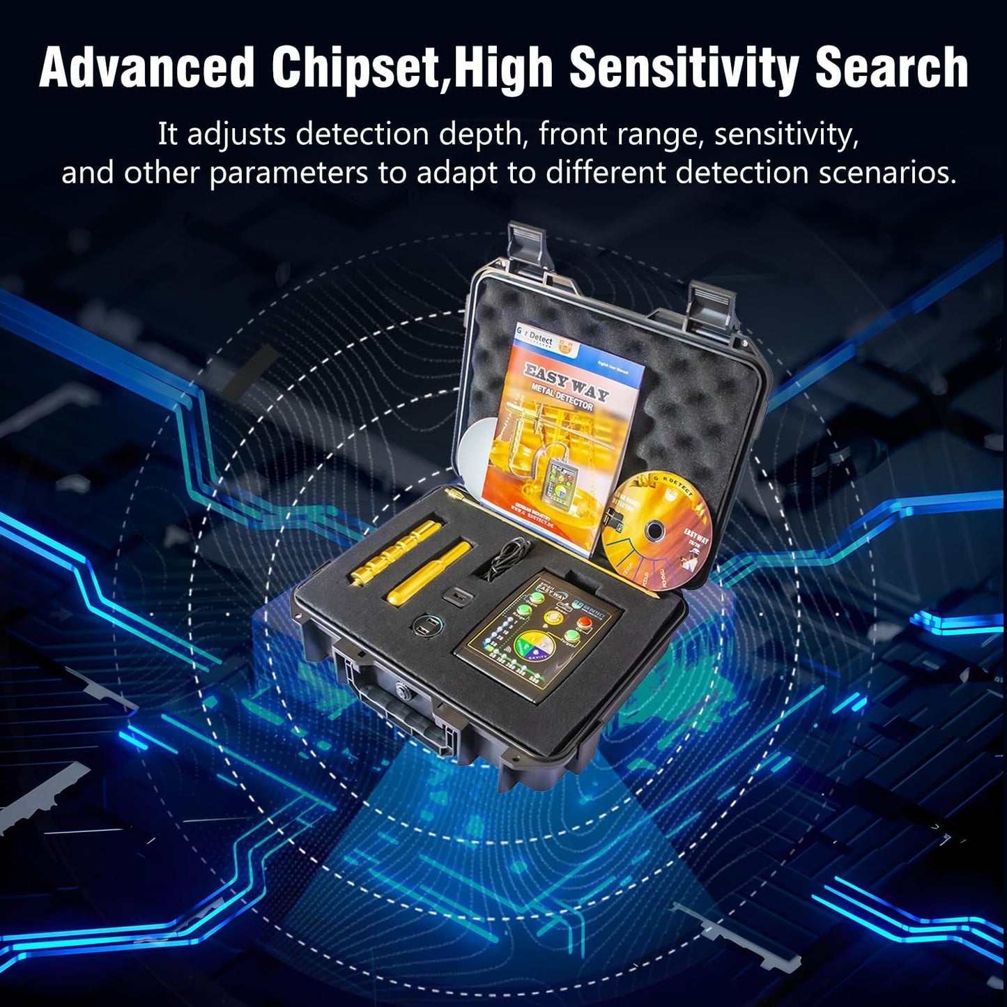 K-Professional Underground Metal Detector – High-Precision Gold, Silver, Copper, Jewelry & Ore Finder with Rapid Positioning