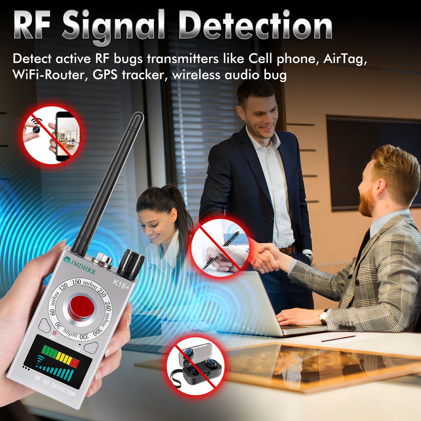 JMDHKK K18+ Hidden Camera Detector, Spy Camera Finder, Bug Detector