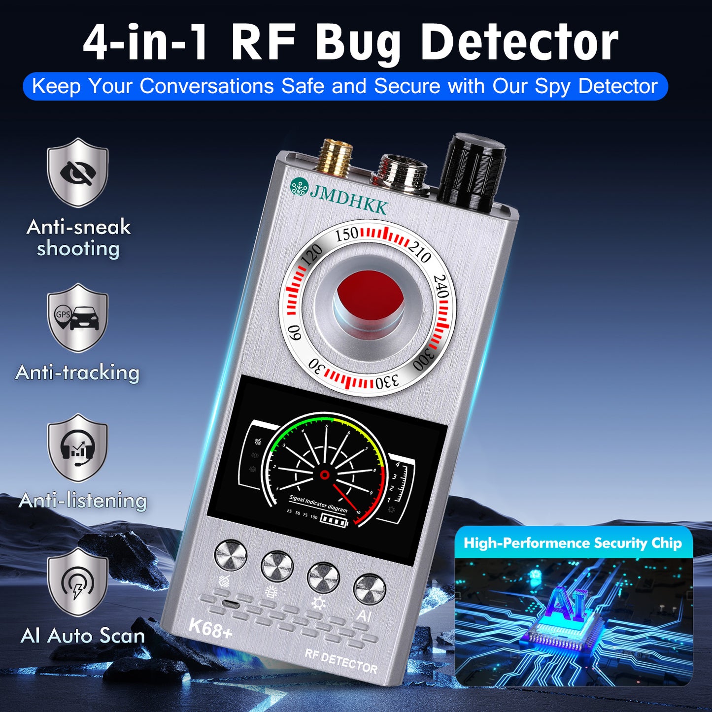JMDHKK K68 Hidden Camera Detector & Bug Detector