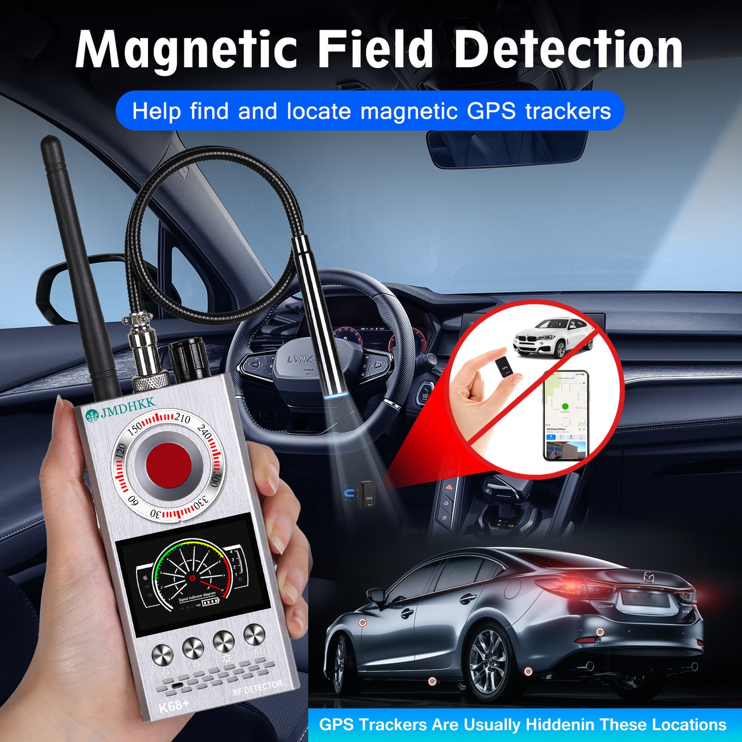 JMDHKK K68 Hidden Camera Detector & Bug Detector