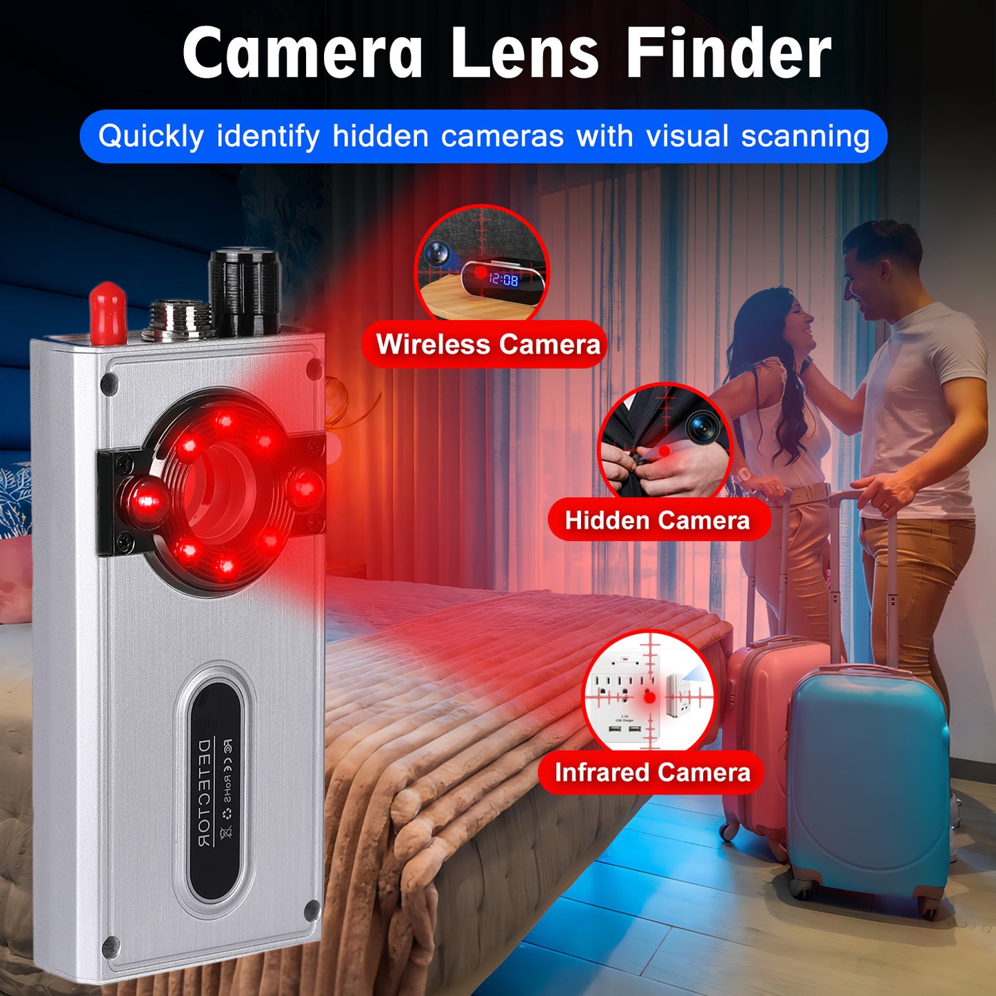 JMDHKK K68 Hidden Camera Detector & Bug Detector
