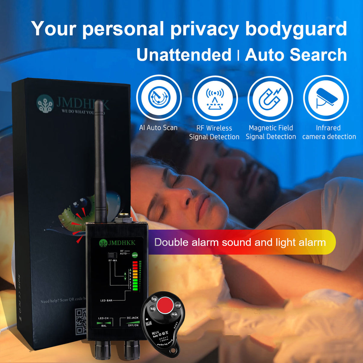 Détecteur Caméra Espionne Et Micro Espion JMDHKK K68+ - Protection Vie Privée Portable