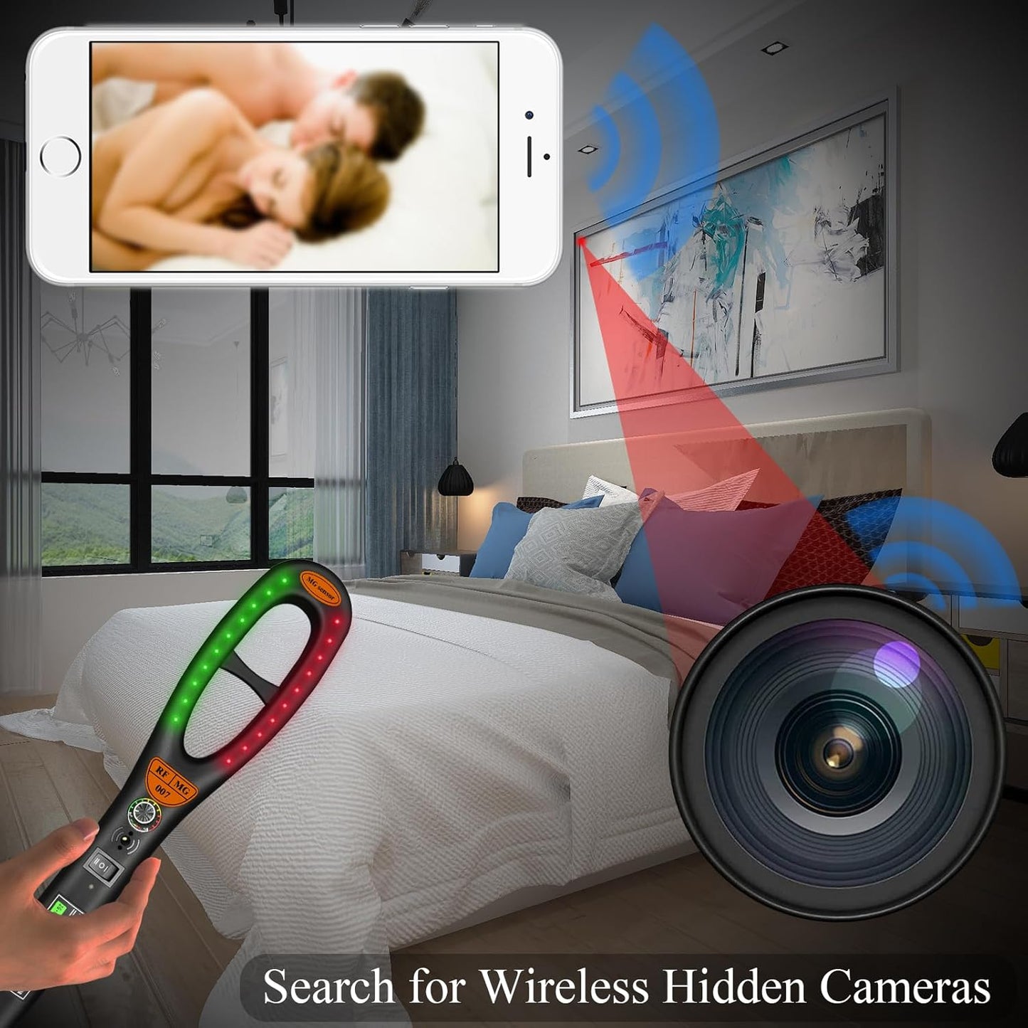 K-Camera Detectors, Listening Device Scanner Comprehensive Detection for Cameras