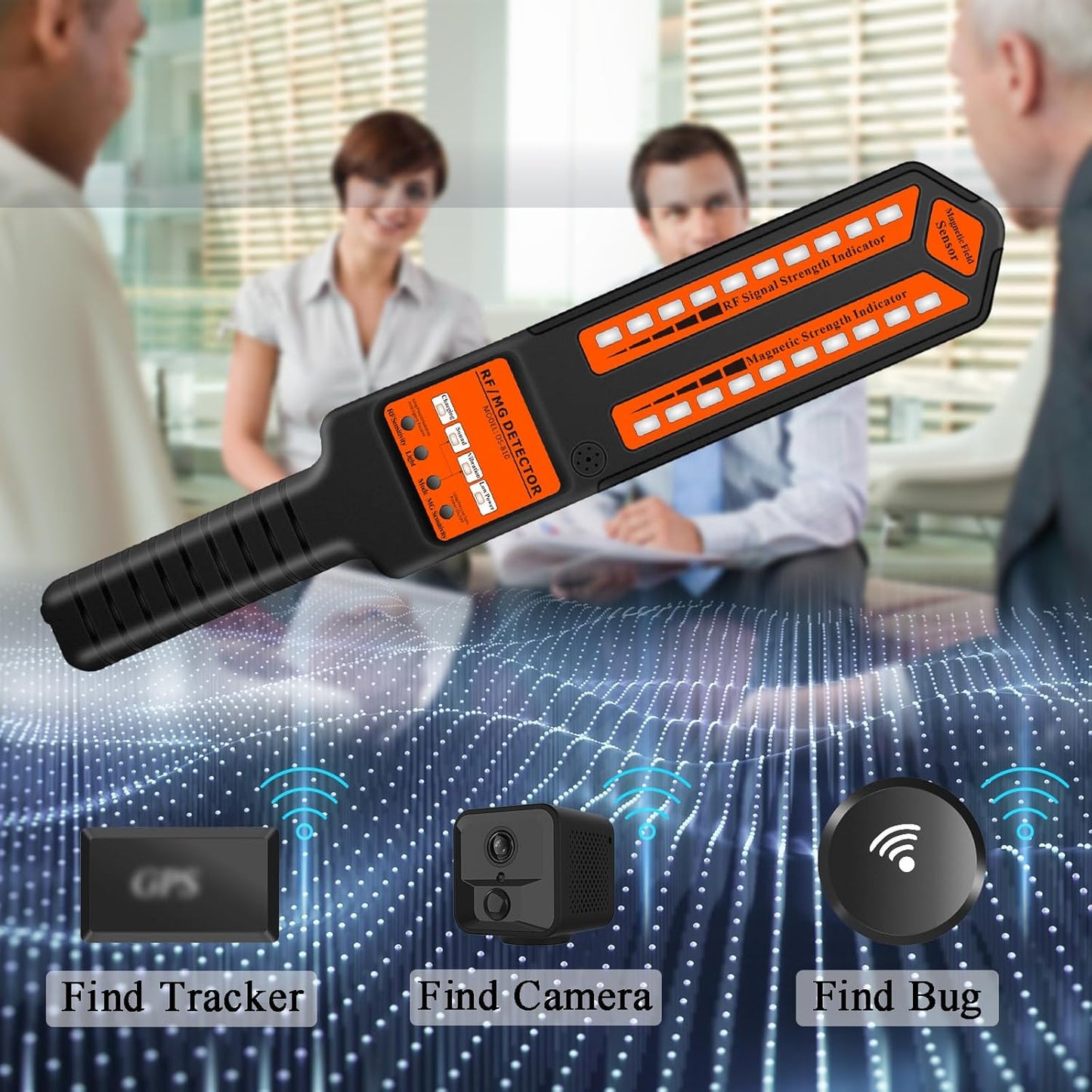 K-Hidden Camera Detector Bug Sweeper Camera Finder Listening Device Tracker Detector