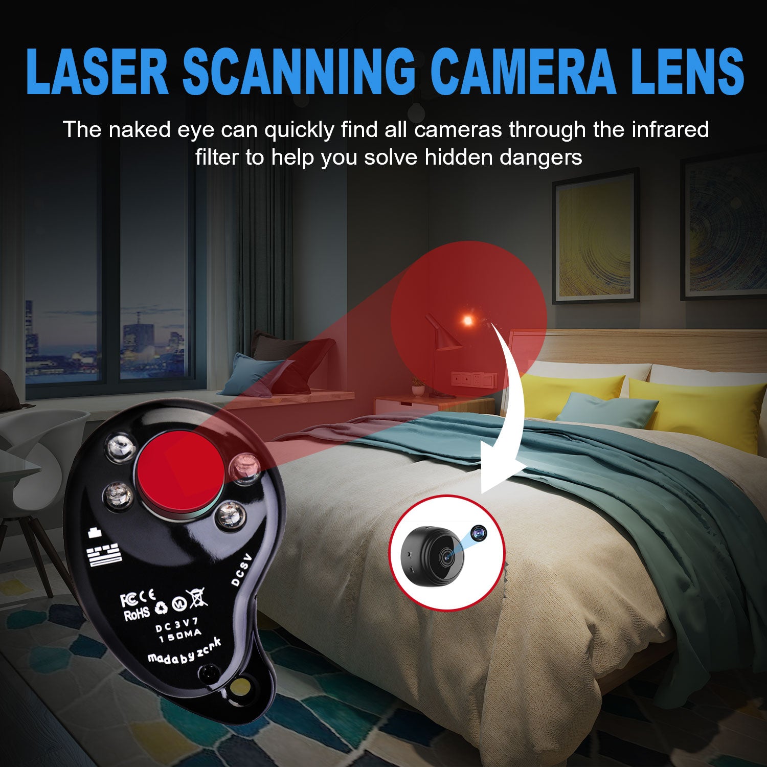 JMDHKK M8000 Hidden Camera Detector & Bug Detector