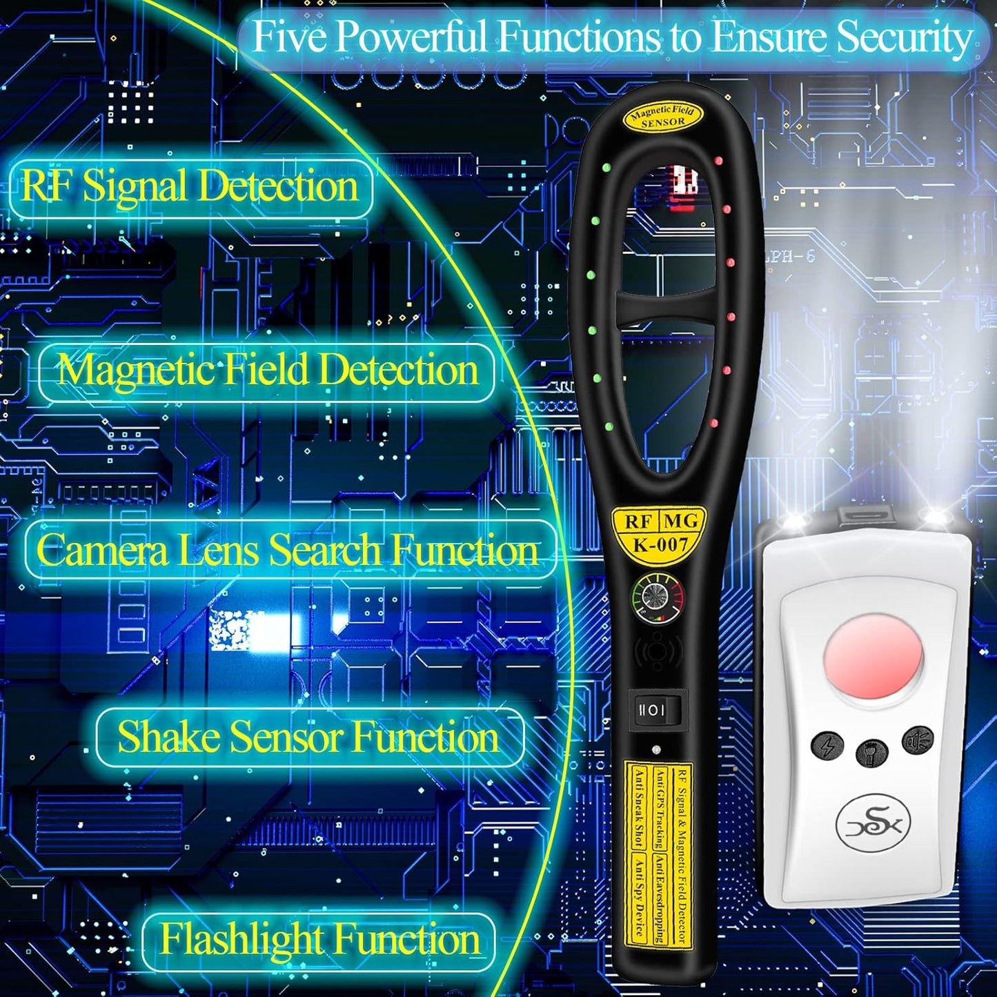 K-Hidden Camera Detectors, Listening Device Detector Tracker Detector Bug for Car, Hotel, Meeting