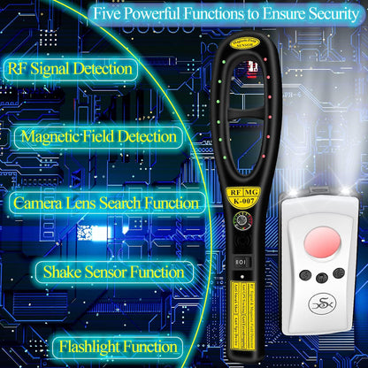 K-Hidden Camera Detectors, Listening Device Detector Tracker Detector Bug for Car, Hotel, Meeting