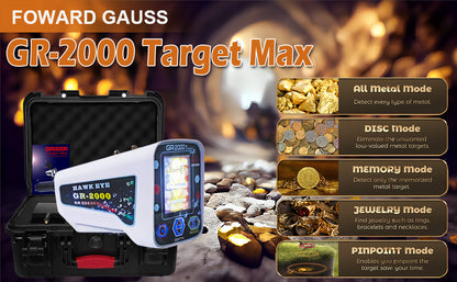 K-GR2000 Waterproof Metal Detector – High-Sensitivity Gold & Treasure Finder for Adults