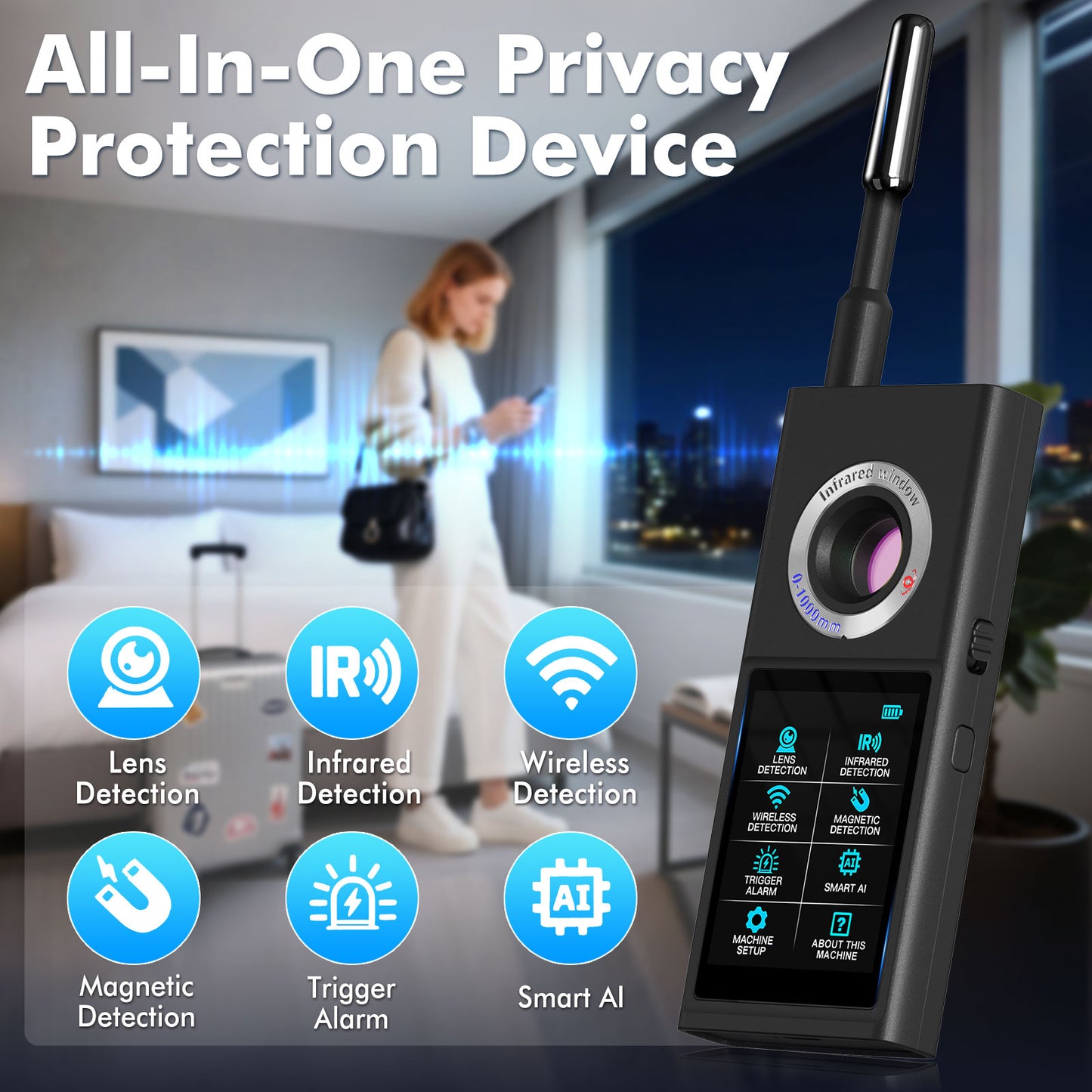 K-F888 Hidden Camera Detector & GPS Tracker Detector-JMDHKK