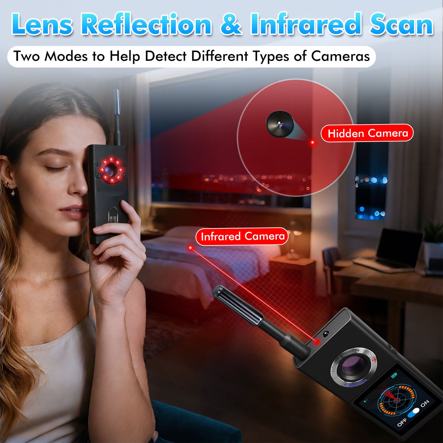 K-F888 Hidden Camera Detector & GPS Tracker Detector-JMDHKK
