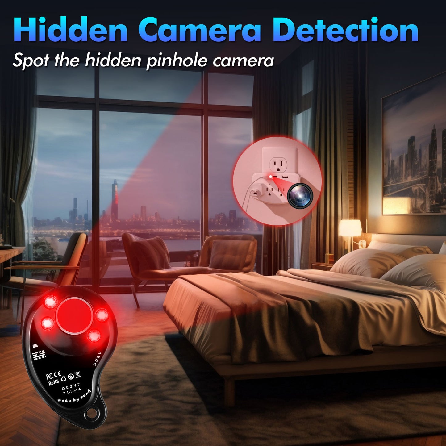 JMDHKK M8000 Hidden Camera Detector & Bug Detector