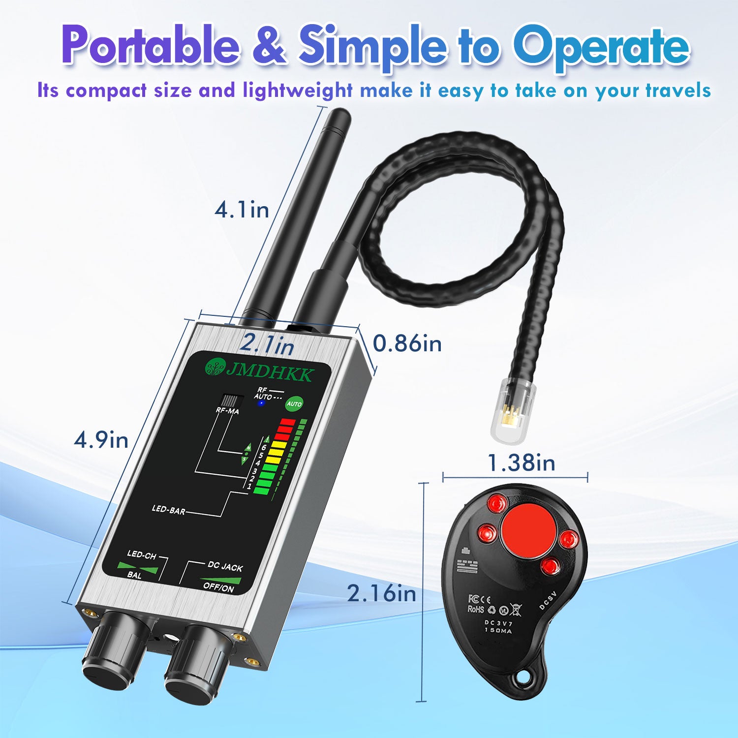 Camera Detector Device Gps Detector JMDHKK M8000 Bug Detector