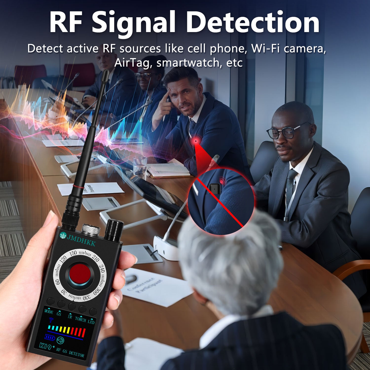 JMDHKK K19 Hidden Camera Detector, Bug Detector, Signal Detector